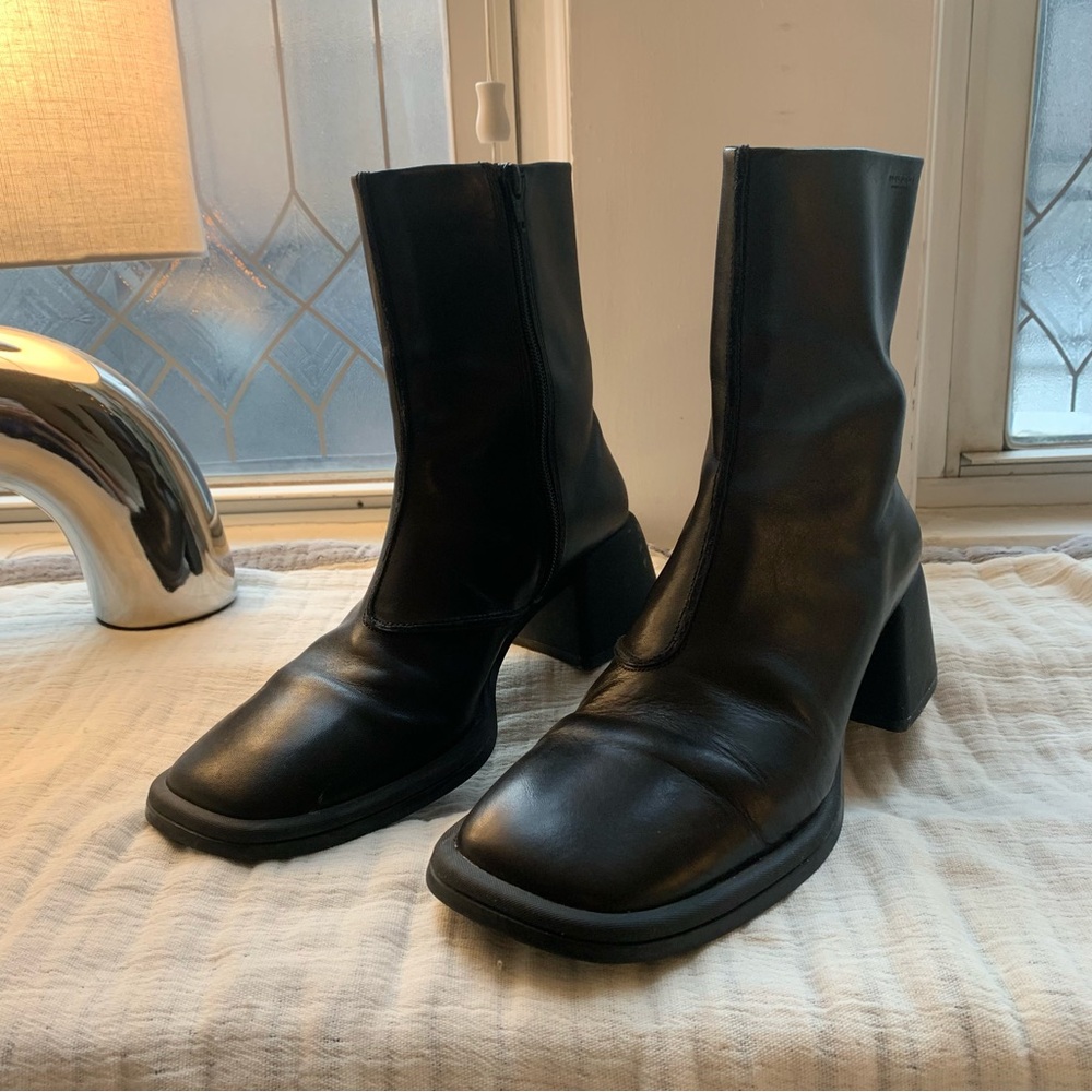 Vagabond Ansie Square Toe Ankle Boots, Black, Size EU 39, US 8.5 - Picture 3 of 10